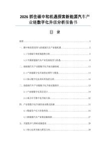 2026抓住碳中和機遇探索新能源汽車產(chǎn)業(yè)鏈數(shù)字化升級分析報告書