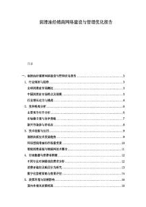 潤滑油經銷商網絡建設與管理優化報告