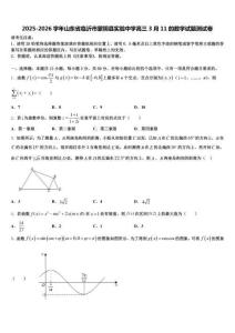 2025-2026学年山东省临沂市蒙阴县实验中学高三3月11的数学试题测试卷含解析