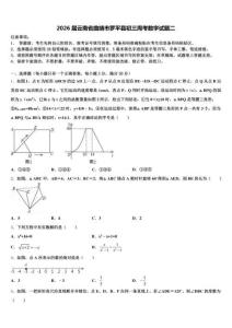 2026届云南省曲靖市罗平县初三周考数学试题二含解析