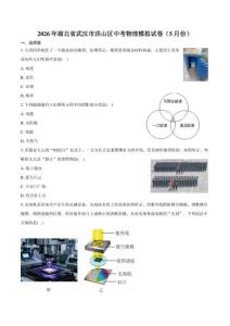 2026年湖北省武汉市洪山区中考物理模拟试卷（5月份）（含答案）