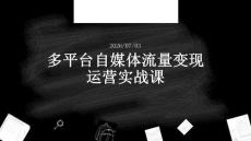 多平台自媒体流量变现运营实战课