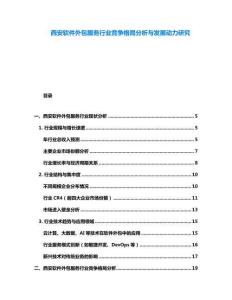 西安软件外包服务行业竞争格局分析与发展动力研究