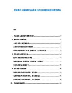 环境保护土壤修复市场需求分析与发展战略规划研究报告