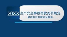 AQ生产安全事故罚款处罚规定修改前后对照表及解读