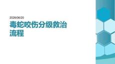 毒蛇咬傷分級救治流程
