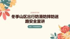 冬季山區(qū)出行防滑防摔防迷路安全宣講