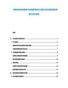 金融科技区块链技术应用防范欺诈方案行业市场投资发展潜力分析报告