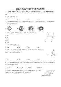 2026年陕西省铜川市中考数学二模试卷（含答案