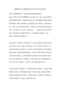 MET异常非小细胞肺癌诊疗中国专家共识总结2026