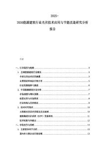 2025-2030能源建筑行業(yè)光伏技術(shù)應(yīng)用與節(jié)能改造研究分析報(bào)告