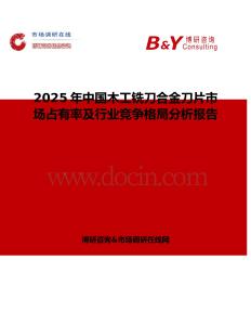 2025年中国木工铣刀合金刀片市场占有率及行业竞争格局分析报告