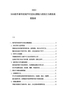 2025-2030軟件著作權(quán)保護(hù)補(bǔ)充協(xié)議模板與侵權(quán)行為維權(quán)流程指南