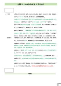 小升初語文銜接點15名家作品閱讀之老舍原卷版