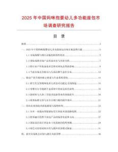2025年中国妈咪抱婴幼儿多功能座包市场调查研究报告