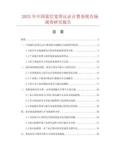 2025年中國藍信寬帶認證計費系統(tǒng)市場調查研究報告