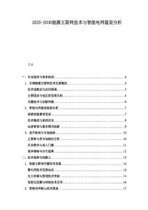2025-2030能源互联网技术与智能电网建设分析