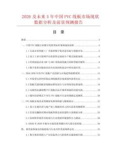2026及未來5年中國PVC線板市場現狀數據分析及前景預測報告