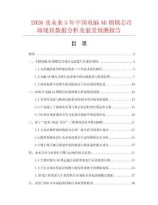 2026及未来5年中国电脑AB锁锁芯市场现状数据分析及前景预测报告