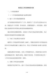制造業工序流程精簡方案