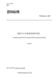 TCCSA 325-2021 数据中心存储能效测评规范（报批稿可搜索）