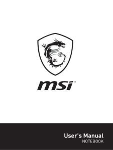 MSI微星GT63 Titan 8SG-018CN英文說明書