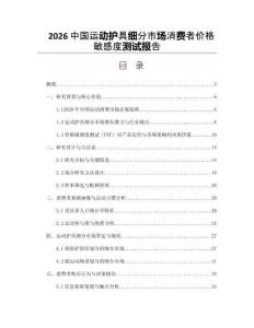 2026中國運(yùn)動護(hù)具細(xì)分市場消費(fèi)者價(jià)格敏感度測試報(bào)告