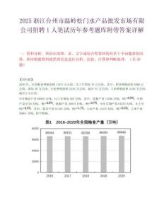 2025浙江臺州市溫嶺松門水產品批發市場有限公司招聘1人筆試歷年參考題庫附帶答案詳解