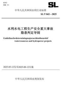 SLT842-2025水利水電工程生產安全重大事故隱患判定導則