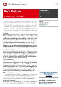匯豐-黃金展望：于鷹派政策轉向中熠熠生輝-Gold Outlook：Shining through a hawkish tilt-20260709
