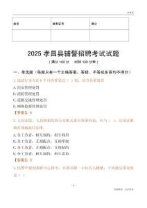2025孝昌輔警試題