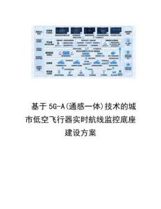 【低空經(jīng)濟(jì)】基于5G-A(通感一體)技術(shù)的城市低空飛行器實(shí)時(shí)航線監(jiān)控底座建設(shè)方案