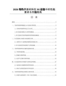 2026導熱界面材料在5G設備中的性能要求與市場格局