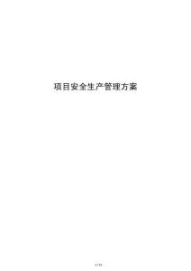 項目安全生產管理方案