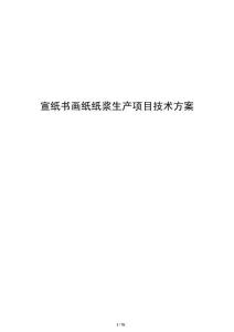宣紙書畫紙紙漿生產項目技術方案