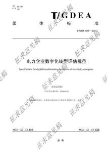 電力企業數字化轉型評估規范（征求意見稿）