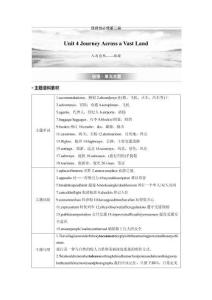 選擇性必修第二冊　Unit 4　Journey Across a Vast Land