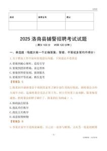 2025洛南輔警試題