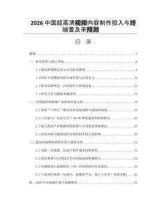 2026中國超高清視頻內容制作投入與終端普及率預測