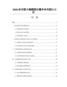 2026新茶飲與傳統(tǒng)飲料競爭格局對比分析
