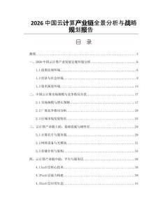 2026中國云計算產(chǎn)業(yè)鏈全景分析與戰(zhàn)略規(guī)劃報告