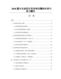 2026實木包裝箱在高端物流領域的替代潛力報告