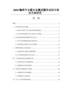 2026電商平臺實木品類退貨率成因與解決方案研究