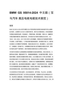 BMW GS 95014-2024 中文版（寶馬汽車 高壓電線電纜技術規范）