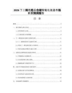 2026丁二烯危险品仓储智能化改造市场前景预测报告