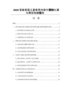 2026智能音箱兒童教育內容付費轉化漏斗模型構建報告