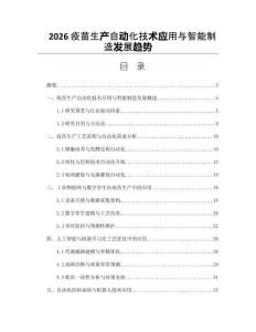 2026疫苗生產自動化技術應用與智能制造發展趨勢