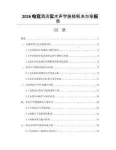 2026電競酒店實木聲學裝修解決方案報告