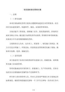 項目部標準化管理方案