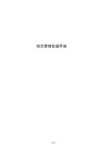 項目管理實操手冊